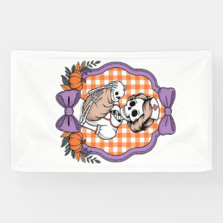 Banderoles Vintage Skeleton Nurse and Baby � Cute Halloween R
