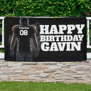 Banderoles Vinyle personnalisé pour anniversaire de football 