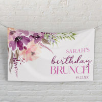 Violet Magenta Purple Floral Anniversaire Brunch