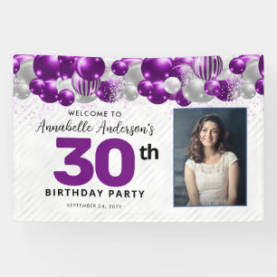 Banderoles Violet violet argenté Parties scintillant photo Bi