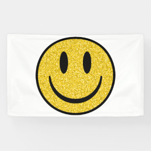 Banderoles Visage de sourire parties scintillant
