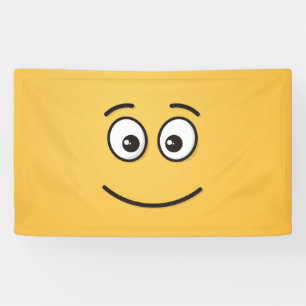 Banderoles Visage souriant avec yeux ouverts