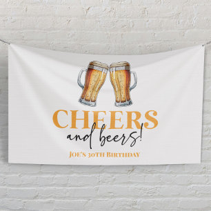 Banderoles Vive et Bières Verre à Bière Fête d'Anniversaire