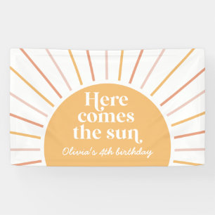 Banderoles Voici venir le soleil Boho anniversaire de soleil