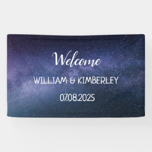Banderoles Voie Lactée Stars Sky Galaxy Mariage élégant