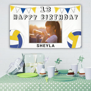 Banderoles Volleyball Ball Flags Enfants Photo Anniversaire