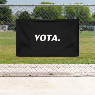 Banderoles Vota vote en espagnol noir blanc politique moderne