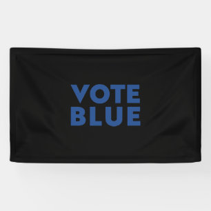 Banderoles Vote bleu, Biden bleu lettres, noir arrière - plan
