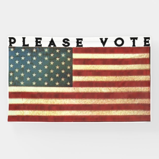 Banderoles Vote du drapeau américain (Horizontal)