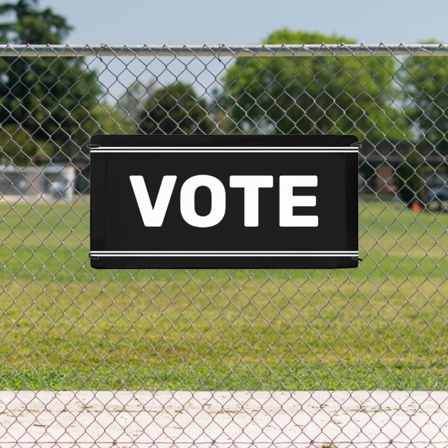 Banderoles Vote Texte noir et blanc (Insitu)