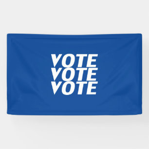 Banderoles "Vote vote" bleu blanc