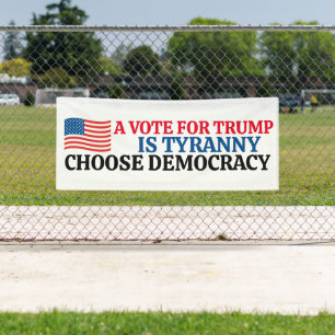 Banderoles Voter pour Trump, c'est choisir la démocratie