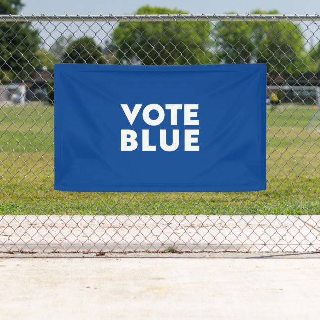 Banderoles Votez Blue white blue moderne bold typographie (En situation)