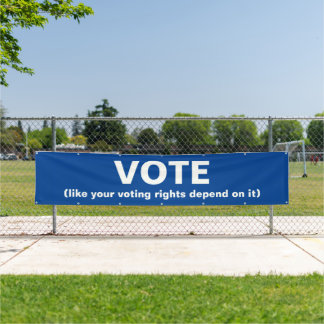 Banderoles Votez comme votre droit de vote dépend