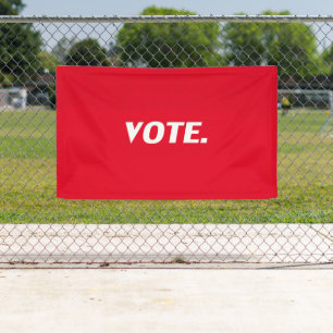 Banderoles Votez l'élection de typographie moderne rouge et b