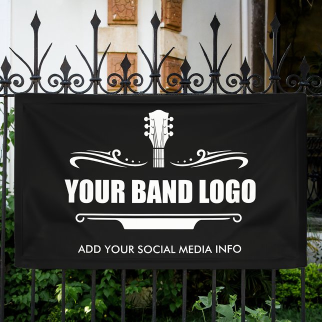 Banderoles Votre logo de bande - Choisissez votre couleur Arr (Customize to change background color. Choose from a variety of sizes. Outdoor or Indoor.)