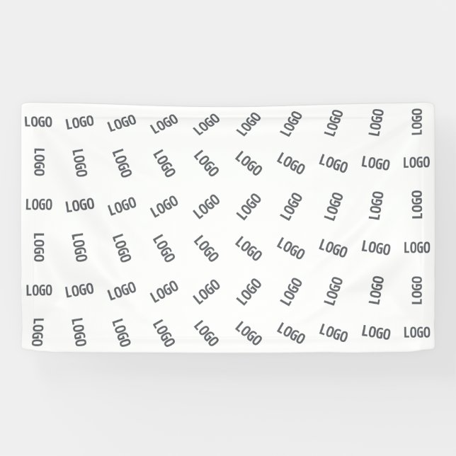 Banderoles Votre logo d'entreprise | Conception de motif de l (Horizontal)