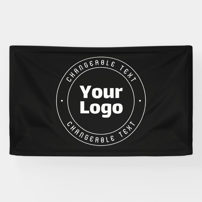 Banderoles Votre logo et votre Modèle de texte modifiable | N (Horizontal)