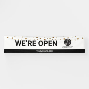 Banderoles Votre logo Nous sommes ouverts aux entreprises