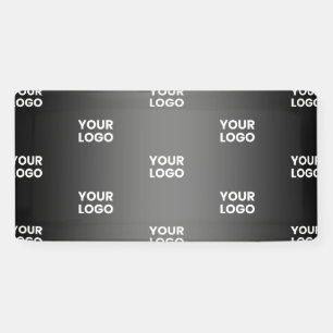 Banderoles Votre logo simple répétitif   Dégradé noir et gris