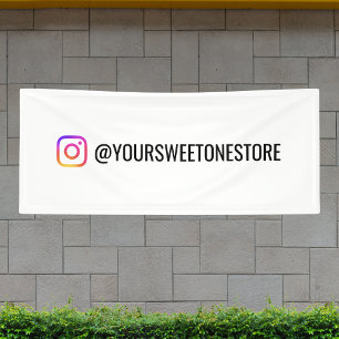 Banderoles Votre nom Instagram & icône de médias sociaux Prom