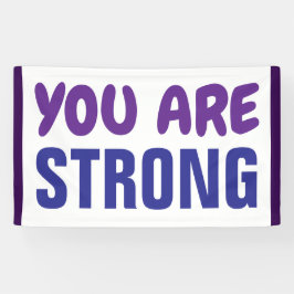 Banderoles Vous êtes Forte Violet Bleu Persist Encourageur