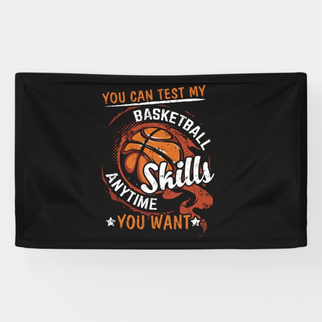 Banderoles Vous Pouvez Tester Mes Compétences De Basket-Ball  (Horizontal)