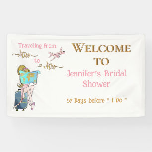 Banderoles Voyage de Miss à Mrs Réception de Mariage Cadeaux