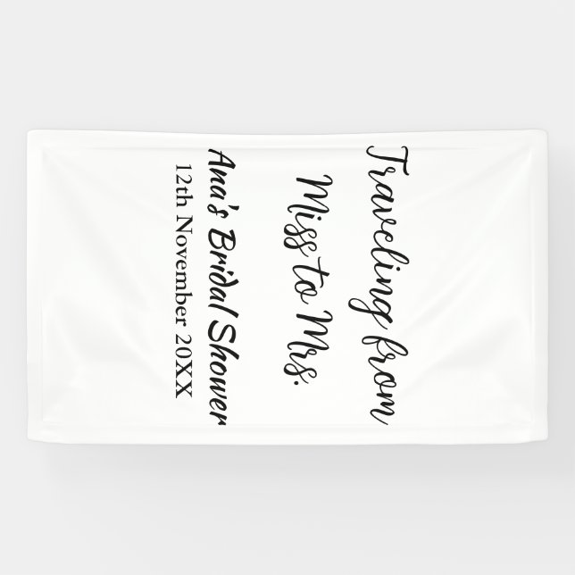 Banderoles Voyage enterrement de vie de jeune fille ajouter n (Horizontal)