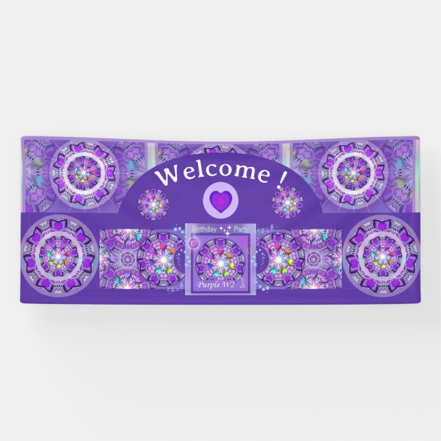 Banderoles W2 pourpre (Horizontal)