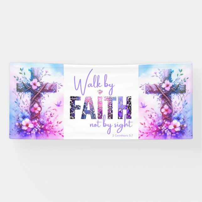 Banderoles Walk by Faith (Horizontal)