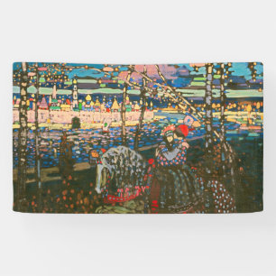 Banderoles Wassily Kandinsky Le Couple à Cheval Art Russe