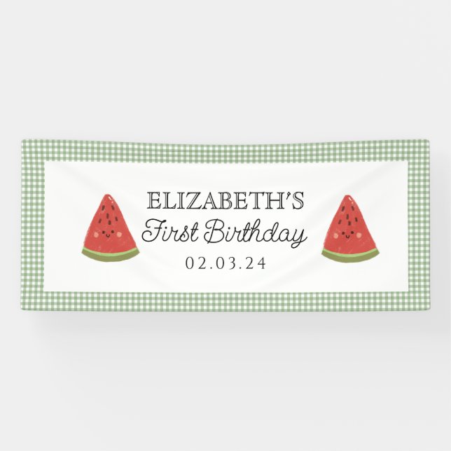 Banderoles Watermelon Little Sweet Melon Anniversaire (Horizontal)