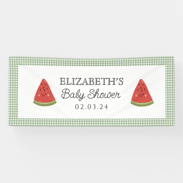 Banderoles Watermelon Little Sweet Melon Baby shower (Horizontal)