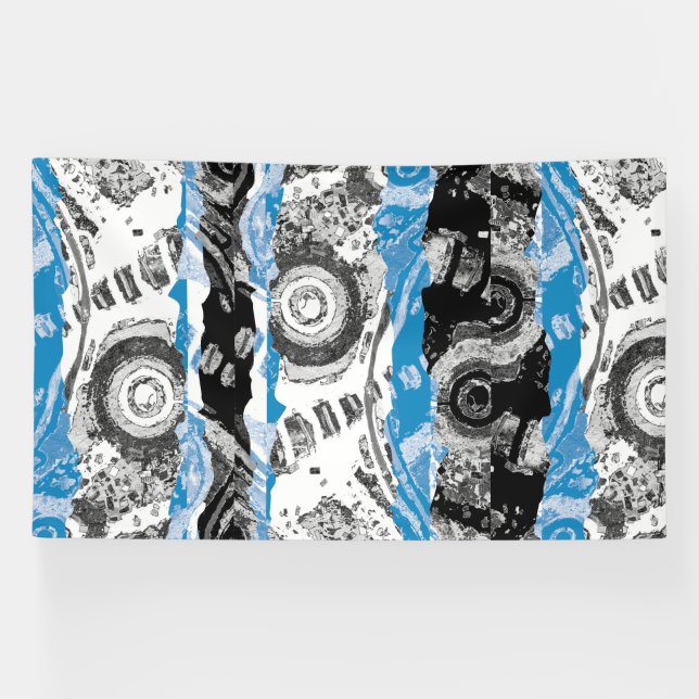 Banderoles Wave Mechanism – Abstract Vinyl Banner (6' x 10') (Horizontal)
