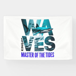 Banderoles Waves King - Shark Master of the Tides