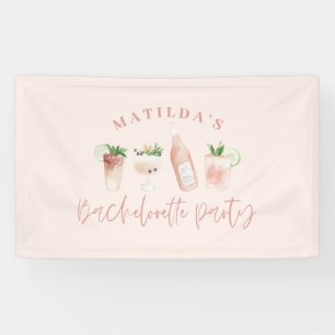 Banderoles Week-end de bachelorette pour boissons modernes à