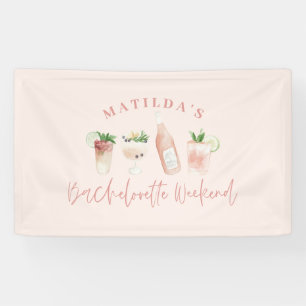 Banderoles Week-end de bachelorette pour boissons modernes à