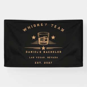 Banderoles Week-end de fête de bachelor sur le thème du Whisk
