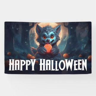 Banderoles Werewolf Mange Bonbon Halloween heureux