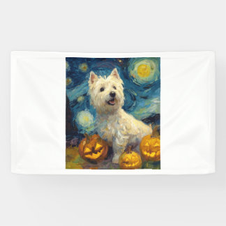 Banderoles West Highland Terrier Cute Dog Halloween Jack O La