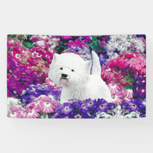 Banderoles West Highland White Terrier Peinture Chien Art
