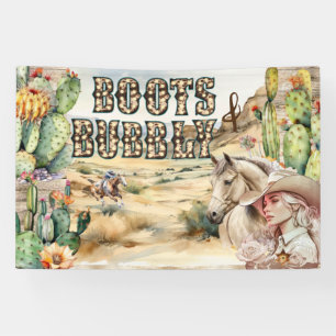 Banderoles Western cowgirl cowboy rustic desert cactus