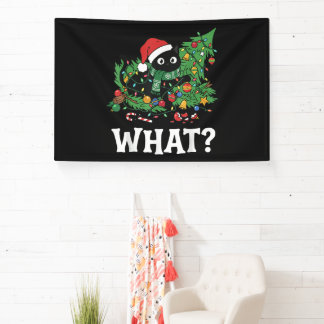 Banderoles What Black Cat Funny Christmas Tree