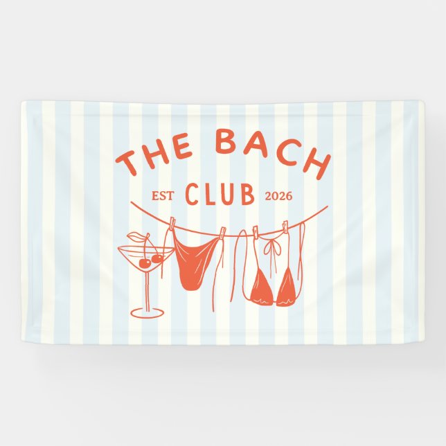 Banderoles Whimsical Hand Drawn Orange Cocktail Bachelorette (Horizontal)