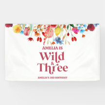 Wild and Three Fleur sauvage Troisième fête d'anni