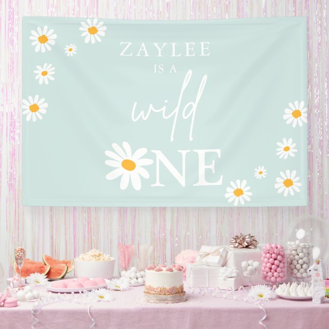 Banderoles Wild One 1er anniversaire fête Boho Daisy Bienvenu (Fête)