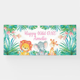 Banderoles Wild One Birthday banner backdrop