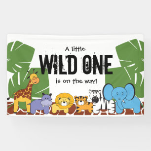 Banderoles Wild One en route  baby shower  safari
