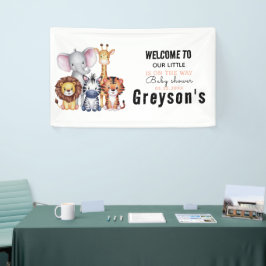 Banderoles Wild One Safari Animaux Baby shower garçon
